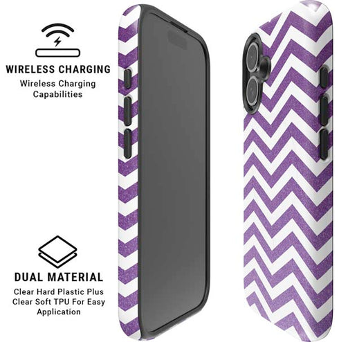 Purple Chevron iPhone 16 Plus Magsafe Impact Case